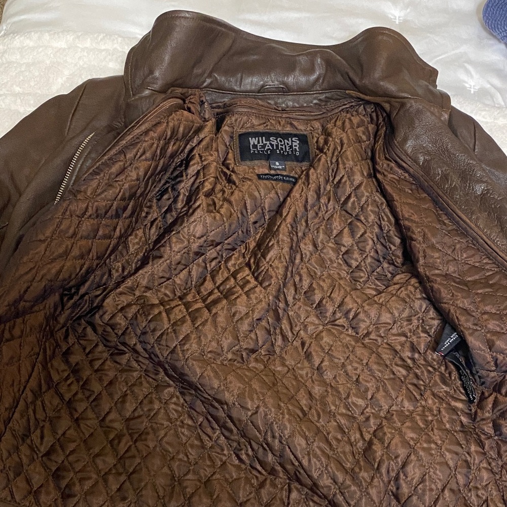 Source Unknown Rich Brown Leather Jacket - image 2